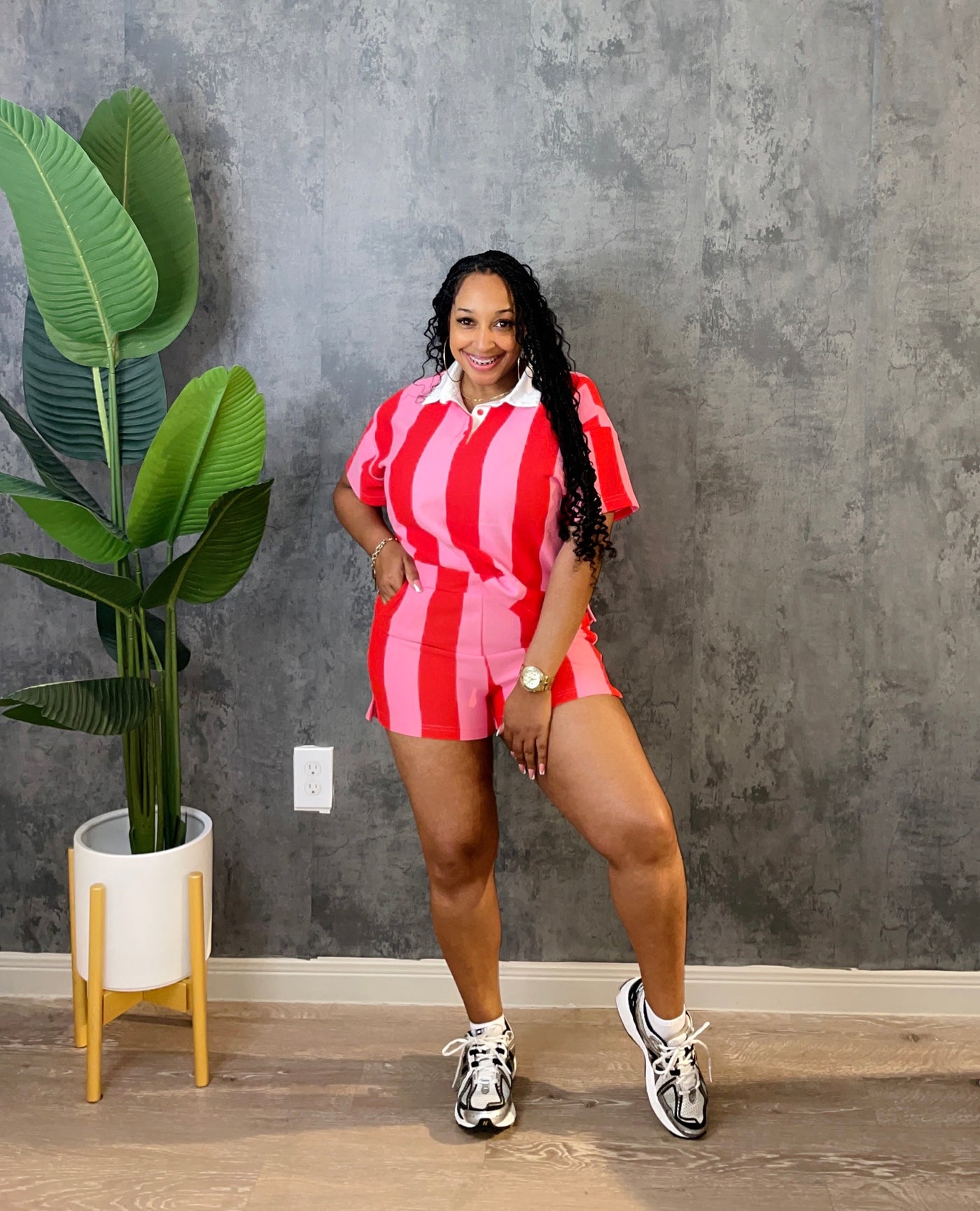 Varsity Stripe Set | Red