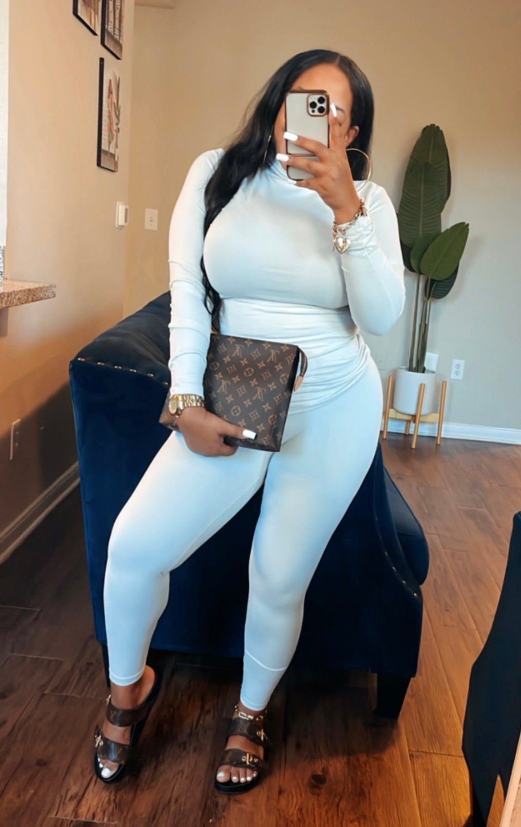 Microfiber Leggings Set -Cream