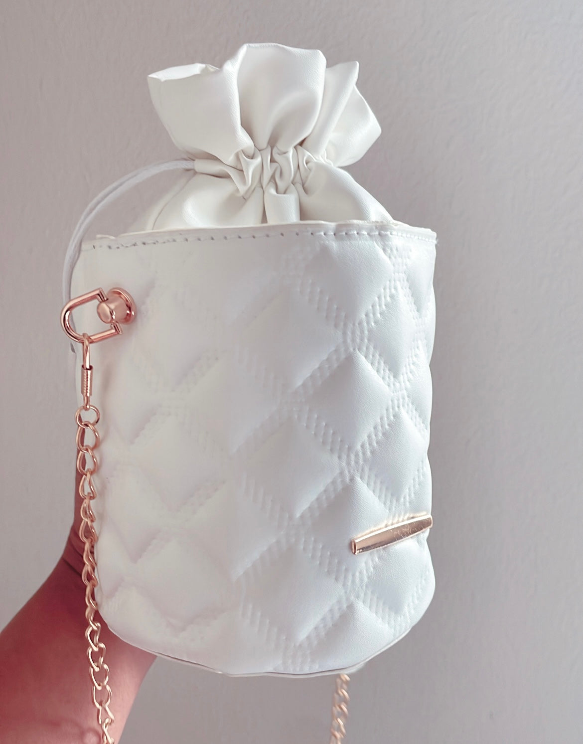 White Bucket Bag