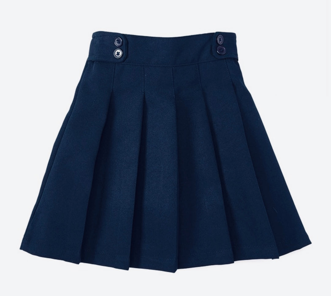 Navy Pleated Skirt The Essential Shopper