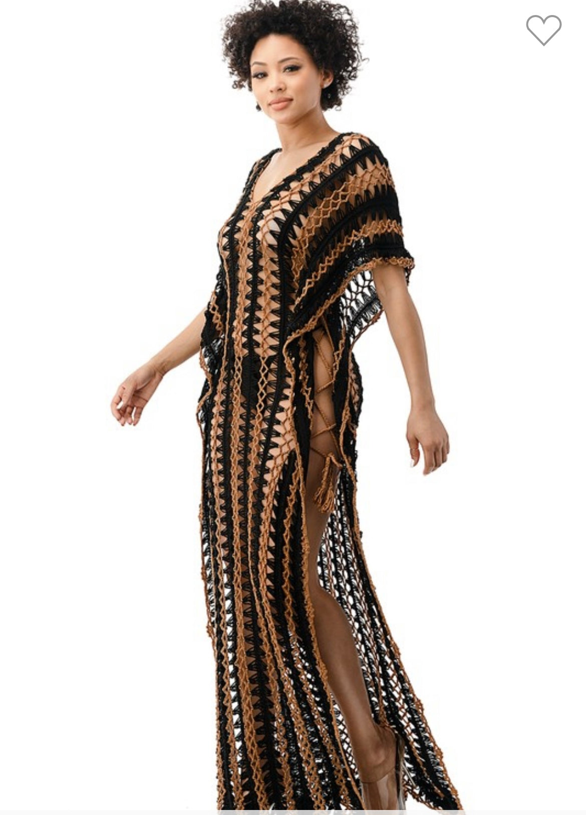 Paradise Island 🏝 Crochet Cover Up (Black/Brown)