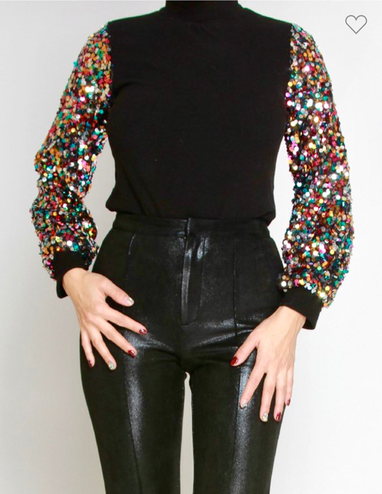 Give Me The Deets -Sequin Top