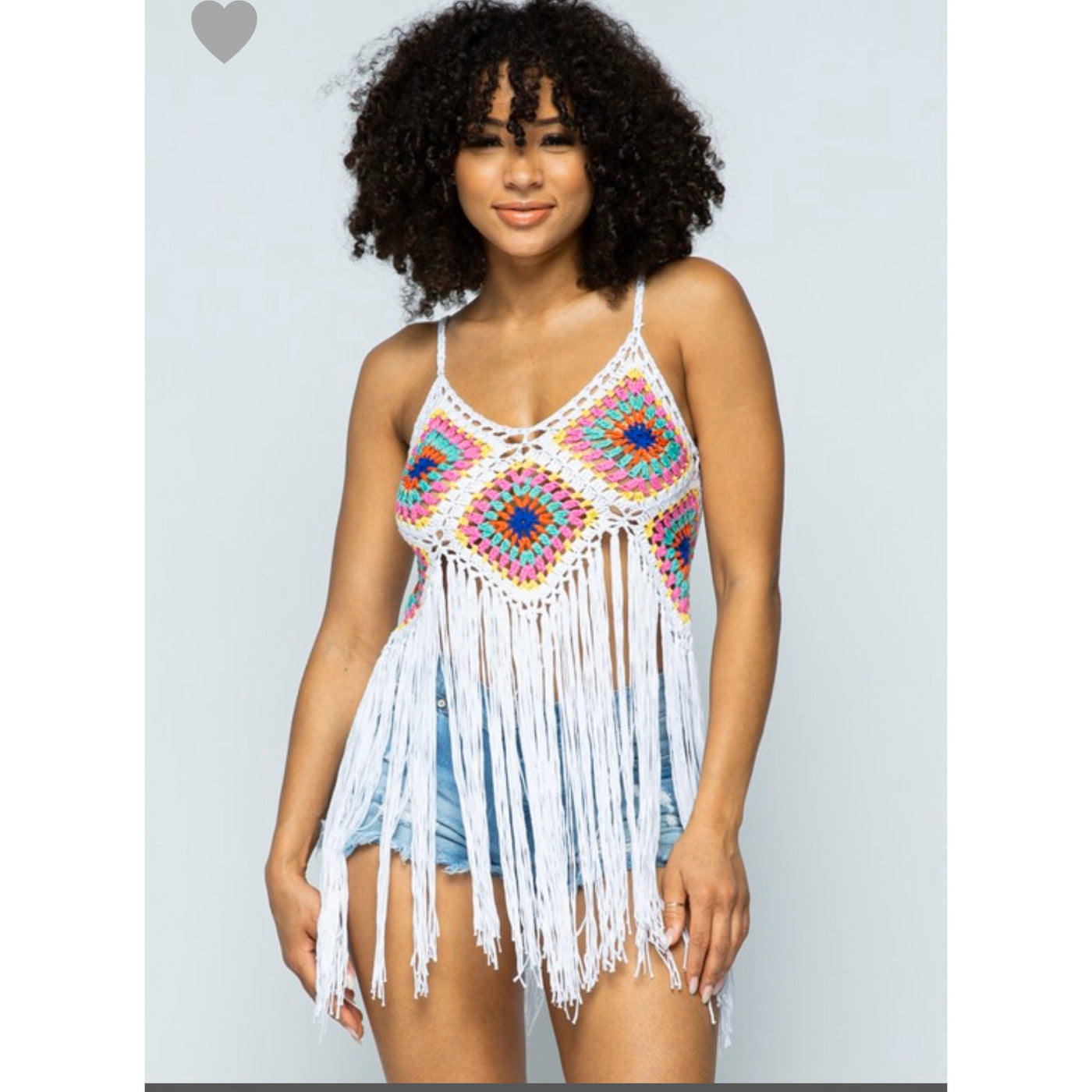 Vacay White Fringe Top