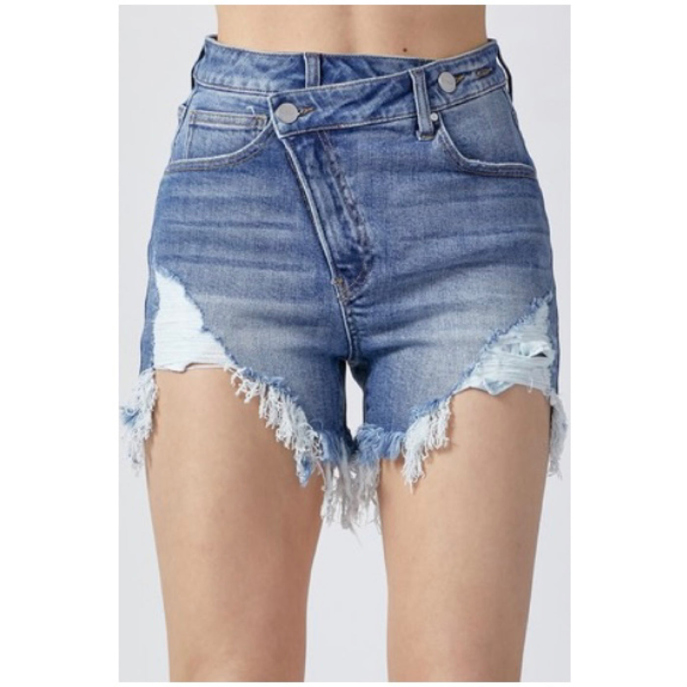 High Rise Criss Cross Shorts
