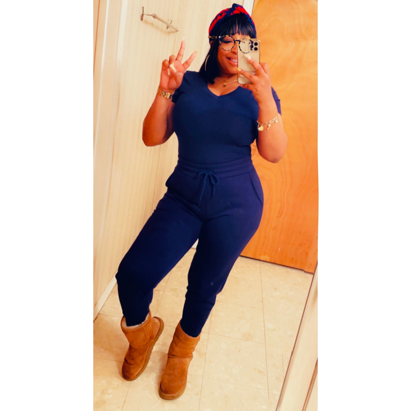 Lovin The Crew Jogger Set (3piece) - Navy